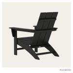 Black Modern Adirondack Chair by POLYWOOD