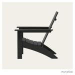 Black Modern Adirondack Chair by POLYWOOD