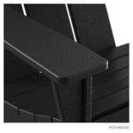 Black Modern Adirondack Chair by POLYWOOD