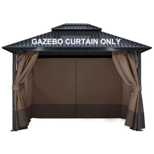 COWVIE 4-Panel Gazebo Privacy Curtain Set