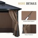 COWVIE 4-Panel Gazebo Privacy Curtain Set