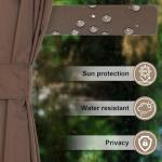 COWVIE 4-Panel Gazebo Privacy Curtain Set