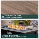 SUNLEI 45" Outdoor Gas Fire Pit Table