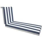 Cabana Stripe Blue & White Outdoor Chaise Cushion