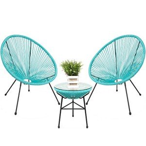 3-Piece Light Blue Acapulco Patio Bistro Set
