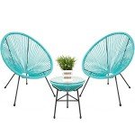 3-Piece Light Blue Acapulco Patio Bistro Set