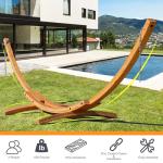 Wooden Arc Hammock Stand for Two, 13 FT