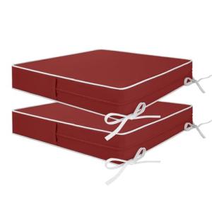 Parkerly Outdoor Chair Cushions - Set of 2, Red
