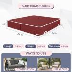 Parkerly Outdoor Chair Cushions - Set of 2, Red