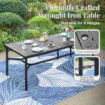 MIXPATIO 8-Person Rectangular Patio Dining Set