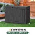 45 Gallon Waterproof Outdoor Storage Box - Black