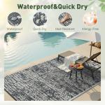 MontVoo Waterproof 5x8 Outdoor Reversible Rug