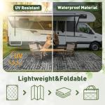 MontVoo Waterproof 5x8 Outdoor Reversible Rug