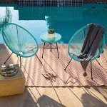 3-Piece Light Blue Acapulco Patio Bistro Set