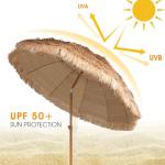 Tiki Patio Beach Umbrella with Tilt, 7.5ft
