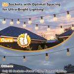 100ft Outdoor G40 LED Globe String Lights Set
