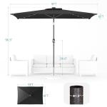 Bonosuki 6x9ft Solar Light Patio Umbrella