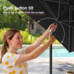 Bonosuki 6x9ft Solar Light Patio Umbrella