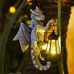 Fashionoda Solar Lantern Dragon Tree Hugger Statue