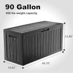80 Gallon Waterproof Resin Deck Box – Black