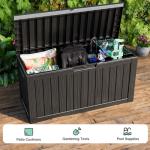 80 Gallon Waterproof Resin Deck Box – Black
