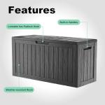 80 Gallon Waterproof Resin Deck Box – Black