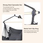 Highwild Hanging Rope Swing Hammock Chair - Grey