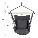 Highwild Hanging Rope Swing Hammock Chair - Grey