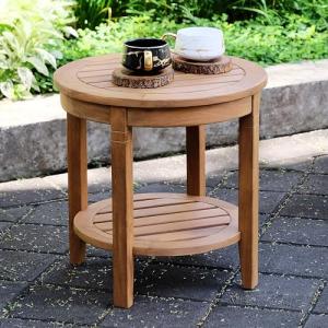 Indonesian Teak Arie Outdoor Round Side Table
