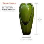 Alpine Outdoor Antique Jar Water Fountain with LED