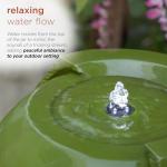 Alpine Outdoor Antique Jar Water Fountain with LED