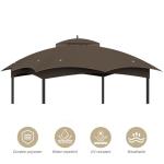 AONEAR 10' x 10' Gazebo Privacy Curtain, Khaki