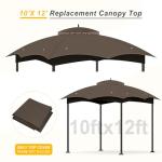 AONEAR 10' x 10' Gazebo Privacy Curtain, Khaki