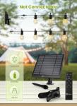 Brightown 58FT Solar Outdoor String Lights with Remote