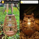 Pearlstar Solar Lantern - Rattan Hanging Table Light
