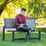 Lifetime 55-Inch Convertible Patio Bench in Gray