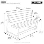 Lifetime 55-Inch Convertible Patio Bench in Gray
