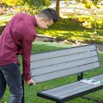 Lifetime 55-Inch Convertible Patio Bench in Gray