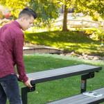 Lifetime 55-Inch Convertible Patio Bench in Gray