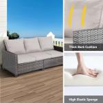 3-Seat All-Weather Rattan Patio Sofa with Cushions