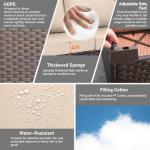 3-Seater Outdoor Wicker Sofa with Cushions