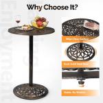 VINGLI 40" Round Outdoor Bar Table