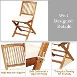 Tangkula 3-Piece Outdoor Bistro Set with Cushions