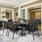 7-Piece Outdoor Patio Dining Set with Cushions