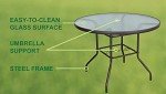 Sienna Round Glass Top Patio Table - 40