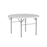 VINGLI 48" Round Folding Plastic Dining Table