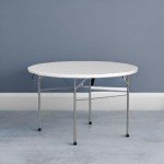 VINGLI 48" Round Folding Plastic Dining Table