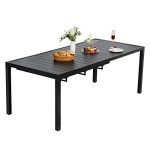Expandable Patio Dining Table for 6-8 People