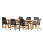 Franklin 9-Piece Teak Patio Dining Set
