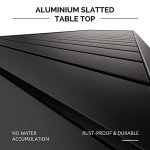 Large Aluminum Rectangular Outdoor Dining Table for 10